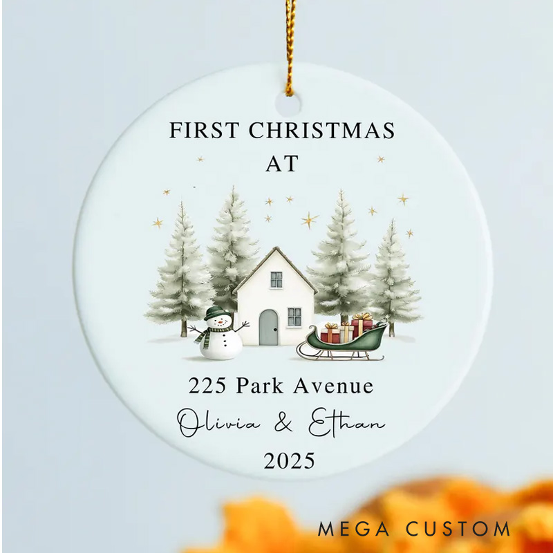 Personalized First Christmas In Our New Home Bauble First Christmas in Our New Home Ornament Happy New Home Gift New Home Decor