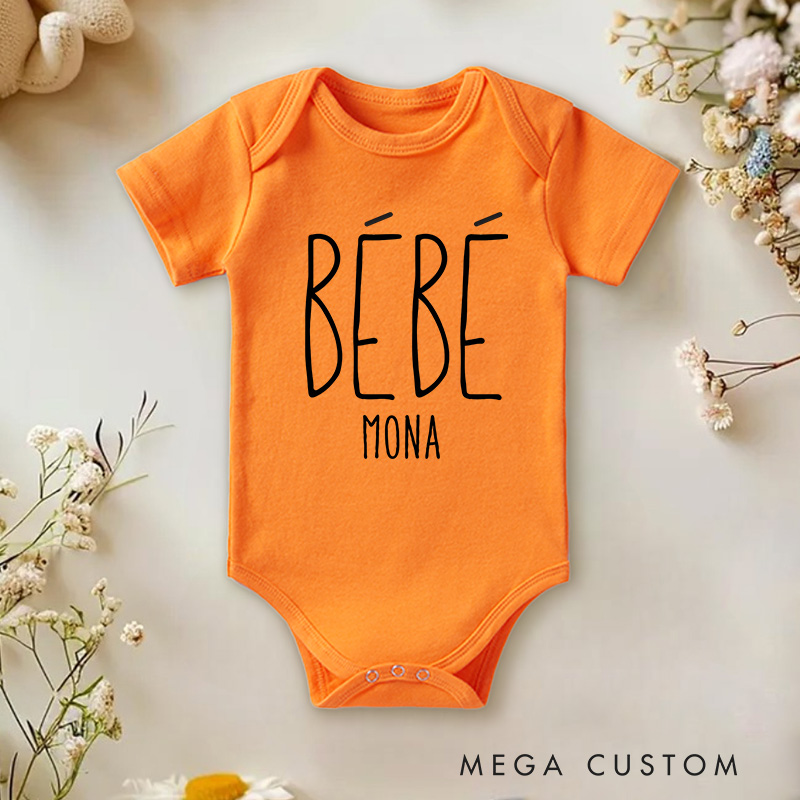 Personalized Funny Bebe Baby Onesie Gift for Newborn Baby