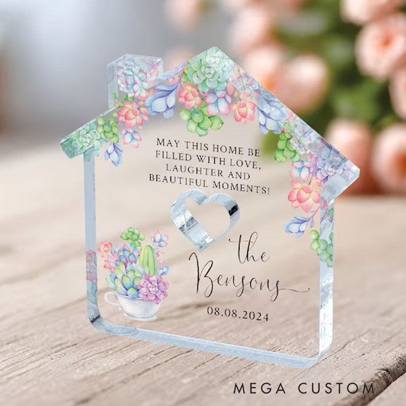 Personalized New Home Gift New Home Decor Housewarming Gift New Home Acrylic Plaque Our First Home Gift for Homeowner Home Decor