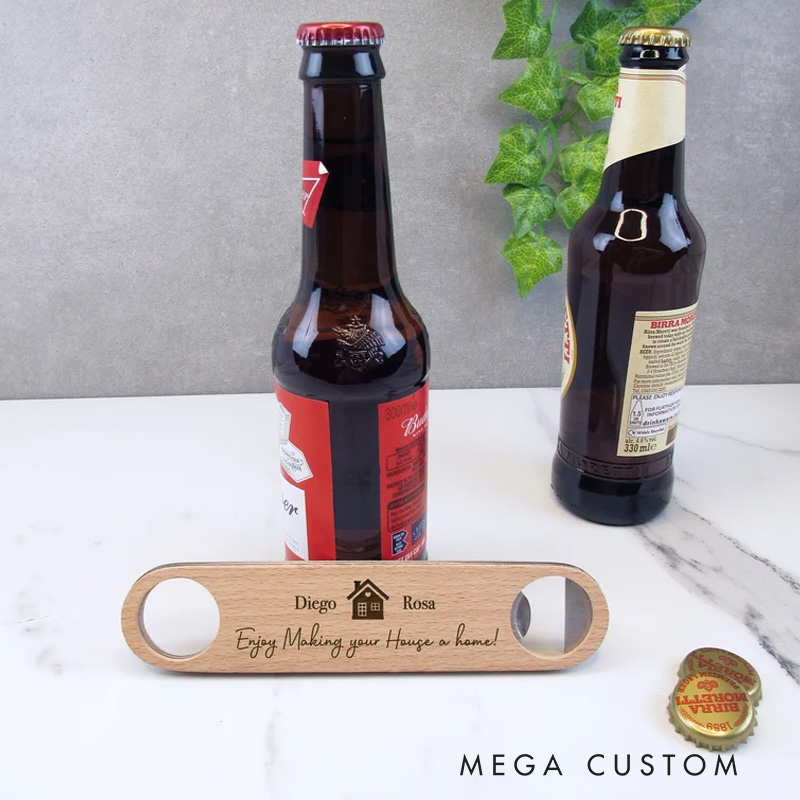 Personalized New Home Gift Custom Housewarming New House Bottle Opener First Home Gift for Couple Home Sweet Home Our First Home