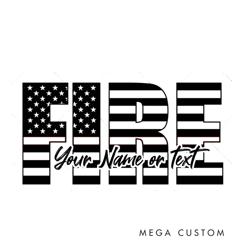 Personalized Multicolor Firefighter Engraved Steel Tumbler with Custom Name and American Flag Design Durable Gift for Firefighters