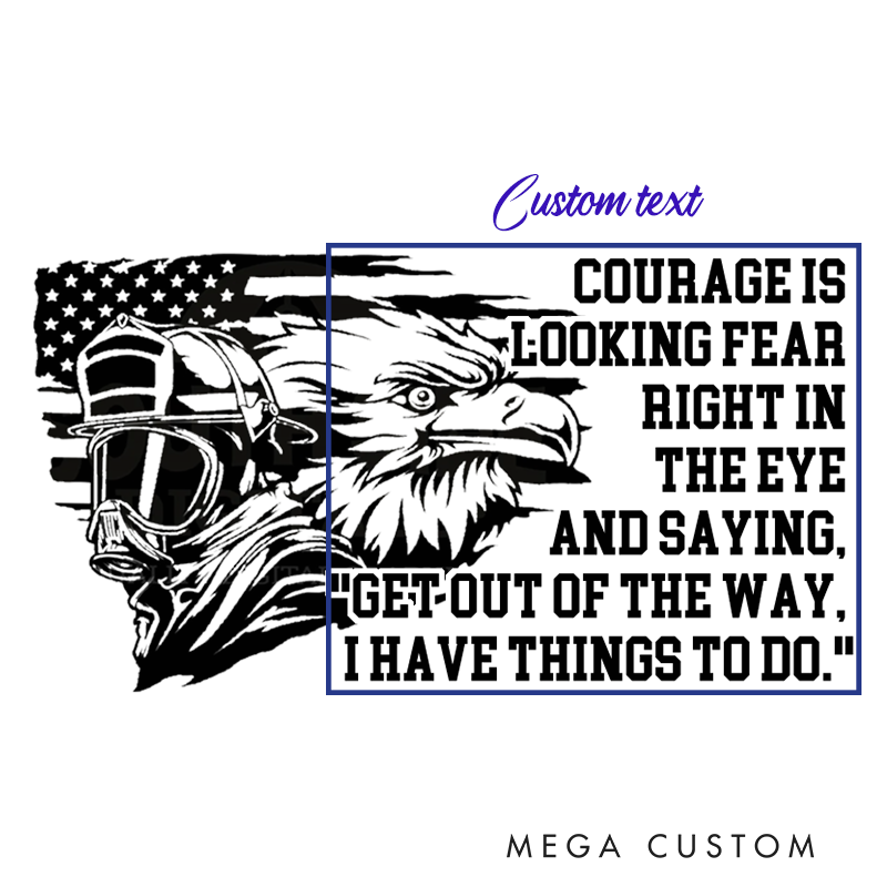 Personalized Multicolor Firefighter Engraved Steel Tumbler with Helmet Eagle and Inspirational Quote Design Durable Gift for Firefighters