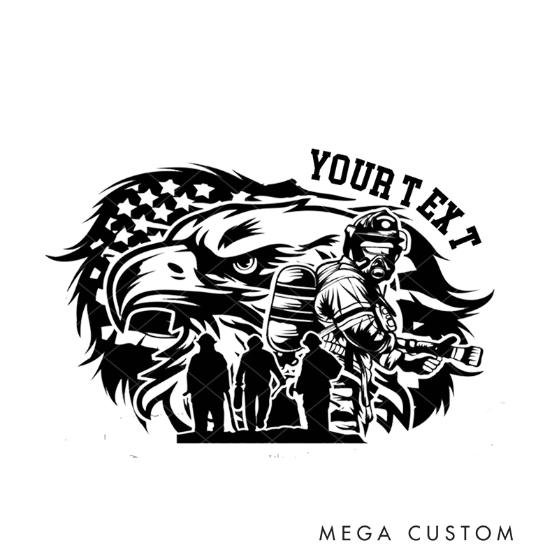 Personalized Multicolor Firefighter Engraved Steel Tumbler with Custom Text Eagle and Firefighter Design Durable Gift for Firefighters