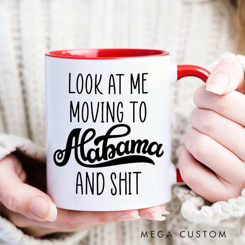 Personalized Look At Me Moving To Massachusetts Mug Gift Funny Moving Away Present Massachusetts Coffee Cup Going Away Goodbye Gift for Friend Family