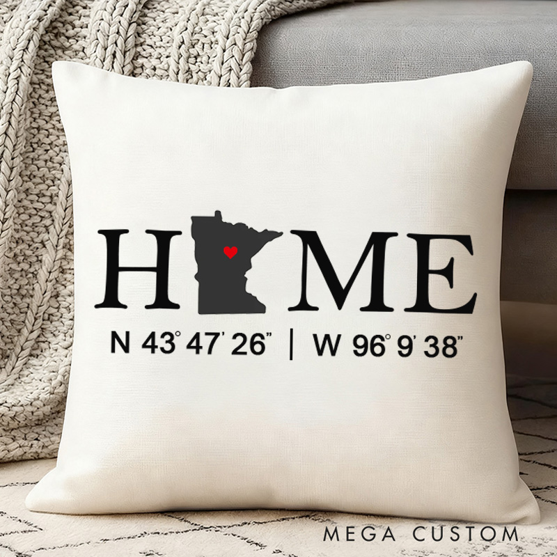 Personalized Pillow Family New Home Present Custom Throw Pillow Case Housewarming Gifts for Newlywed Couple First Home Gift New Home Gift
