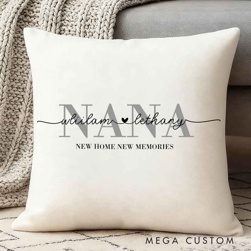 Personalized Nana Gift Mothers Day Pillow Personalized Pillow Covers Custom Pillowcases Custom Pillow Nana Mothers Day Gift Housewarming Gift