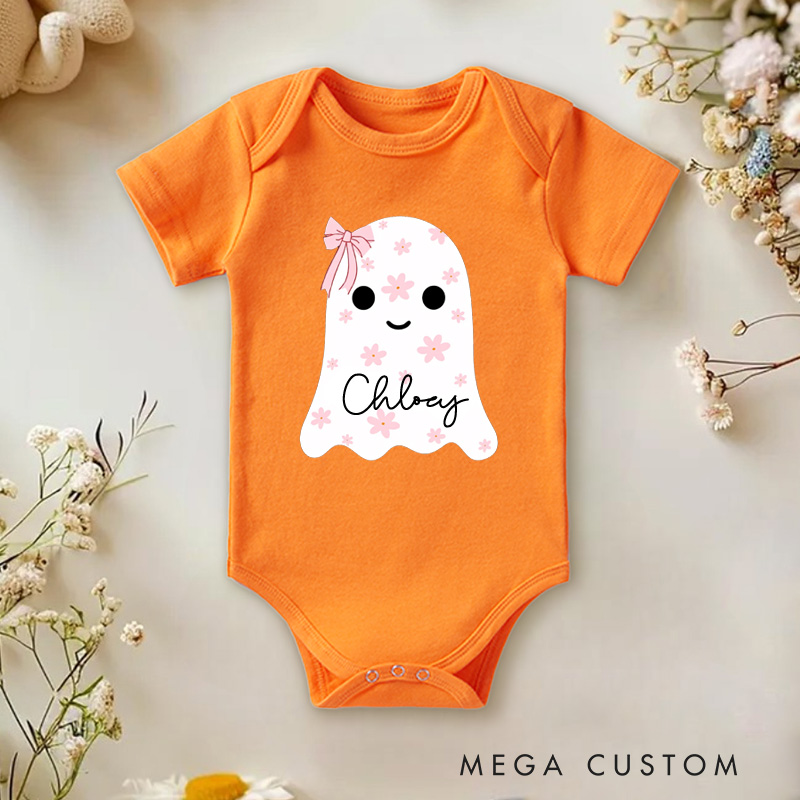 Personalized Name Cute Boo Baby Onesie Halloween Baby Shower Gift Nursery Gift