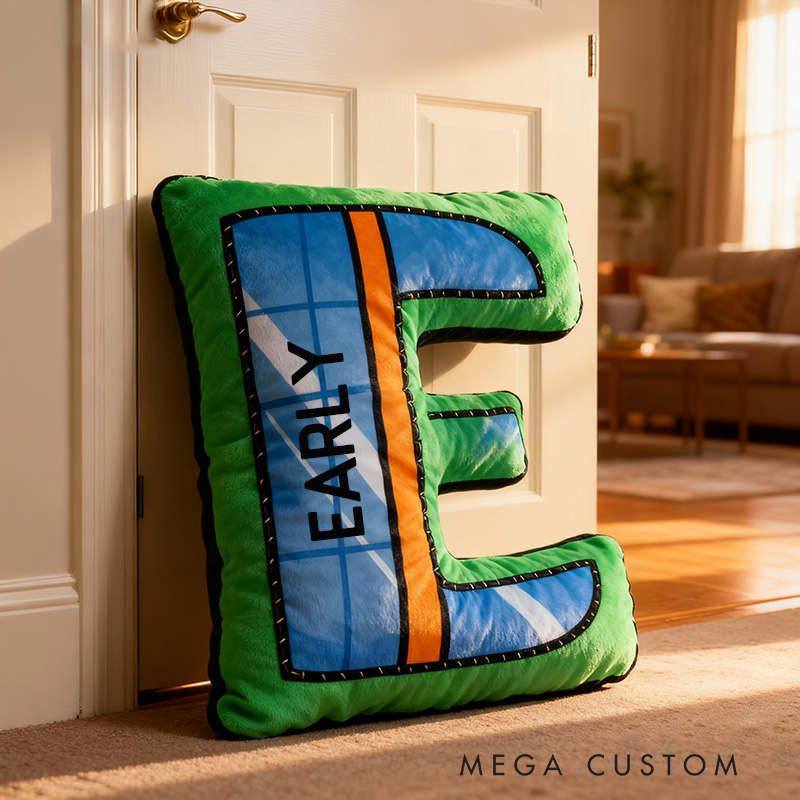 Personalized Letter Pillow Housewarming Pillow Graphic 3D Print Custom Name Cozy Home Decor with Vibrant Window Christmas Gifts New Home Gift