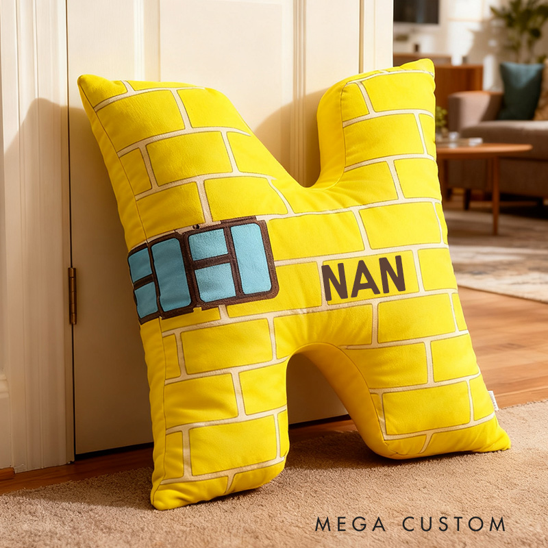 [Copy]Personalized Housewarming Pillow Graphic 3D Print Custom Name Cozy Home Decor with Fun Blue House Design Soft Accent Cushion Perfect New Home Gift 