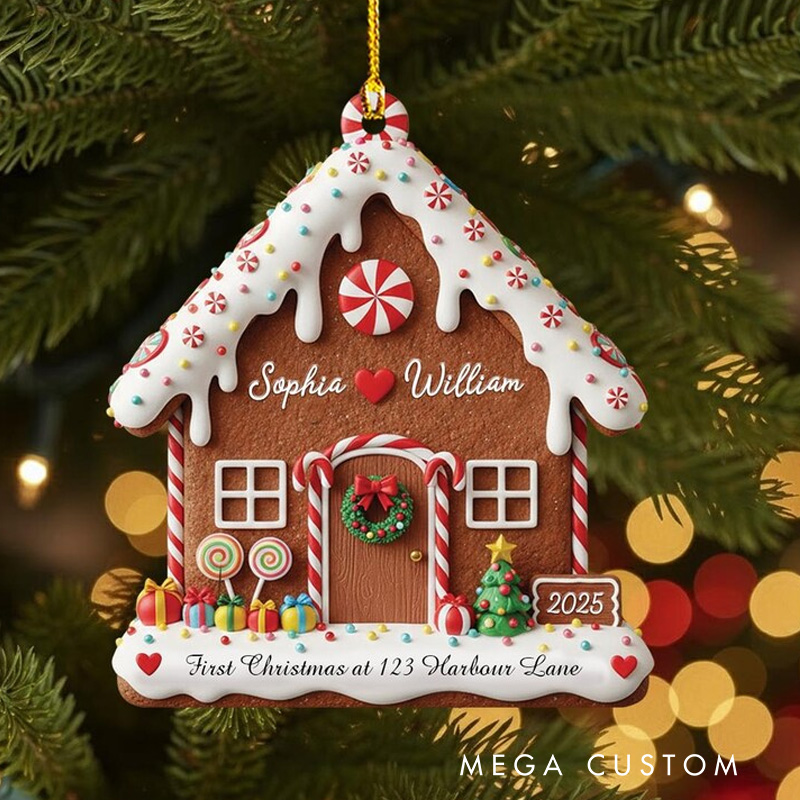 Personalized First Christmas in Our New Home Ornament New Home Ornament Housewarming Gift Custom First Home Ornament New House Keepsake
