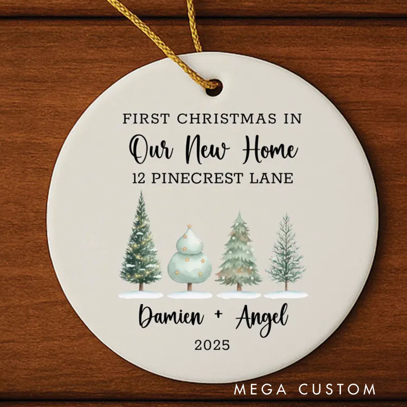 Personalized First Christmas in Our New Home Christmas Ornament Realtor Closing Gift