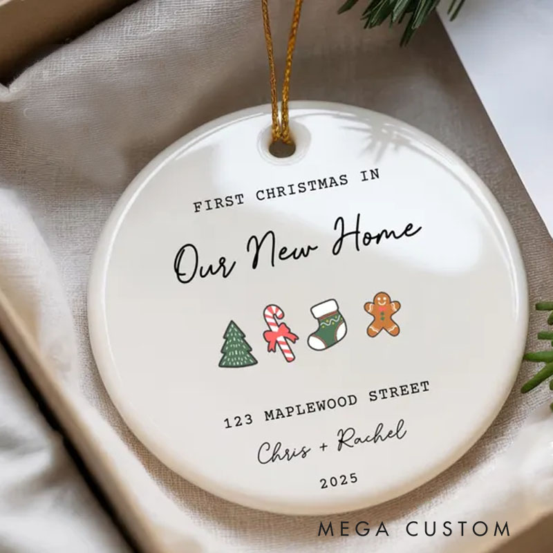 Personalized First Christmas in Our New Home Ornament New House Christmas Ornament Our First House Christmas New Home New Home Owner Gift