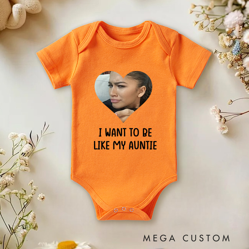 Personalized I Want to Be like My Auntie Baby Onesie Funny Baby Gift  Baby Shower Gift