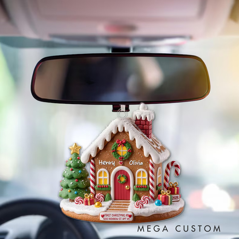 Personalized First Christmas in Our New Home Ornament New Home Gingerbread Acrylic Ornament New House Christmas Ornament 2025 Housewarming Bauble Gift