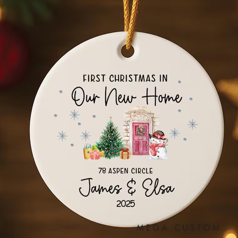 Personalized Christmas Ornament First Christmas in Our New Home
