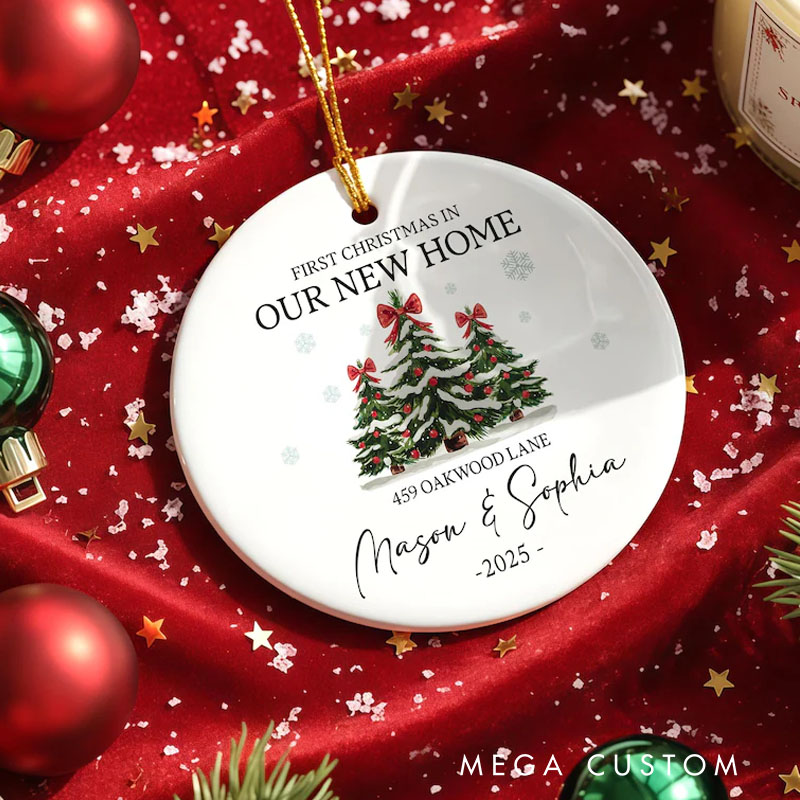 Personalized First Christmas in Our New Home Christmas Ornaments Our New House Ornament New Home Keepsake Gift Housewarming Bauble Gift