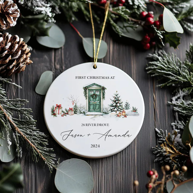 Personalized New Home Christmas Ornament House warming Christmas Gift First Home Christmas Keepsake New House Gift New Address Ornament