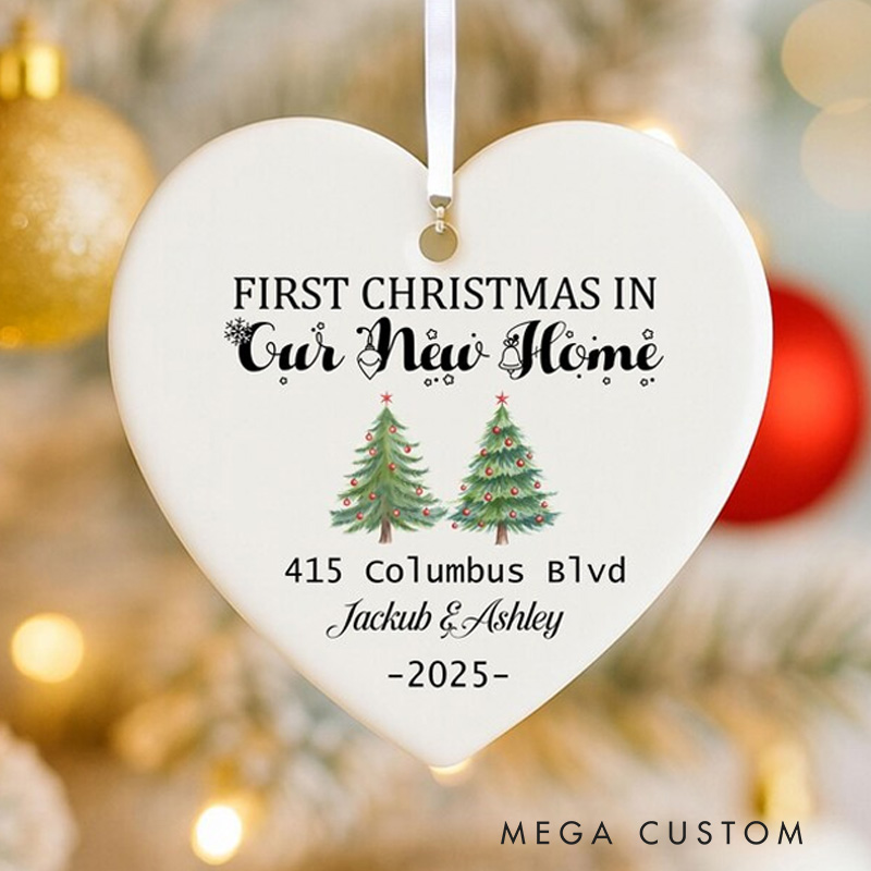 Personalized First Christmas in Our New Home Ornament 2025 Custom New House Keepsake Our First Home Christmas Decoration Holiday Gift