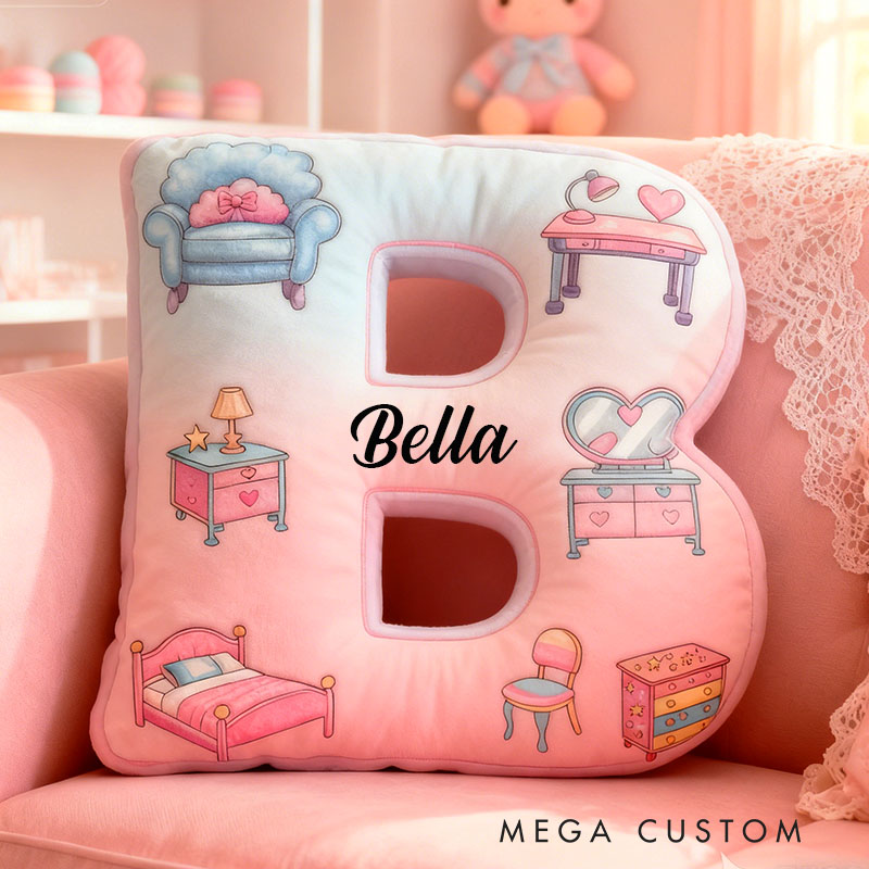 Personalized Letter Pillow Custom Pastel Furniture And Room Decor Design  Home Accent Perfect Gift For Kids Bedrooms Graphic 3D Print Moving Gifts
