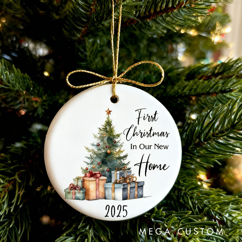 Personalized First Christmas In Our New Home Ornament New House Ornament Our First Home Ornament New Home Gift New Home Christmas Bauble