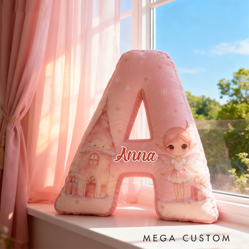 Personalized Letter Pillow Custom Fairy Tale Design Soft Home Decor Perfect Gift For Kids Bedrooms Or Special Occasions Housewarming Gifts