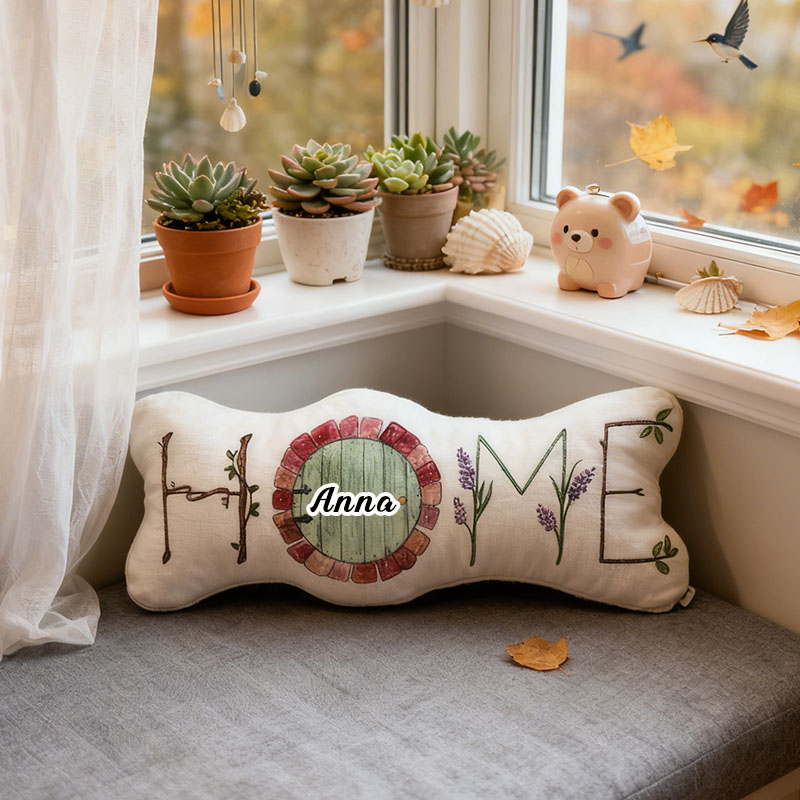Personalized Home Pillow Custom Embroidered Design Soft Plush Cushion Cozy And Rustic Decor Perfect Gift For Living Rooms Bedrooms Or Housewarming