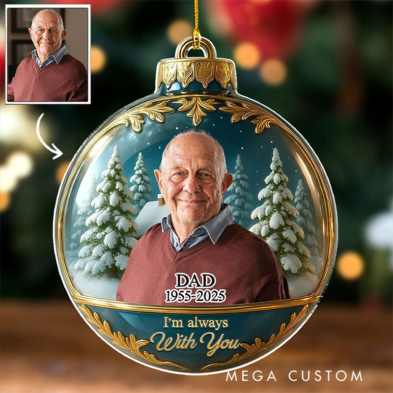 Personalized Acrylic Ornament In Loving Memory Memorial Photo Ornament Sympathy Gift for Loss of Loved Ones