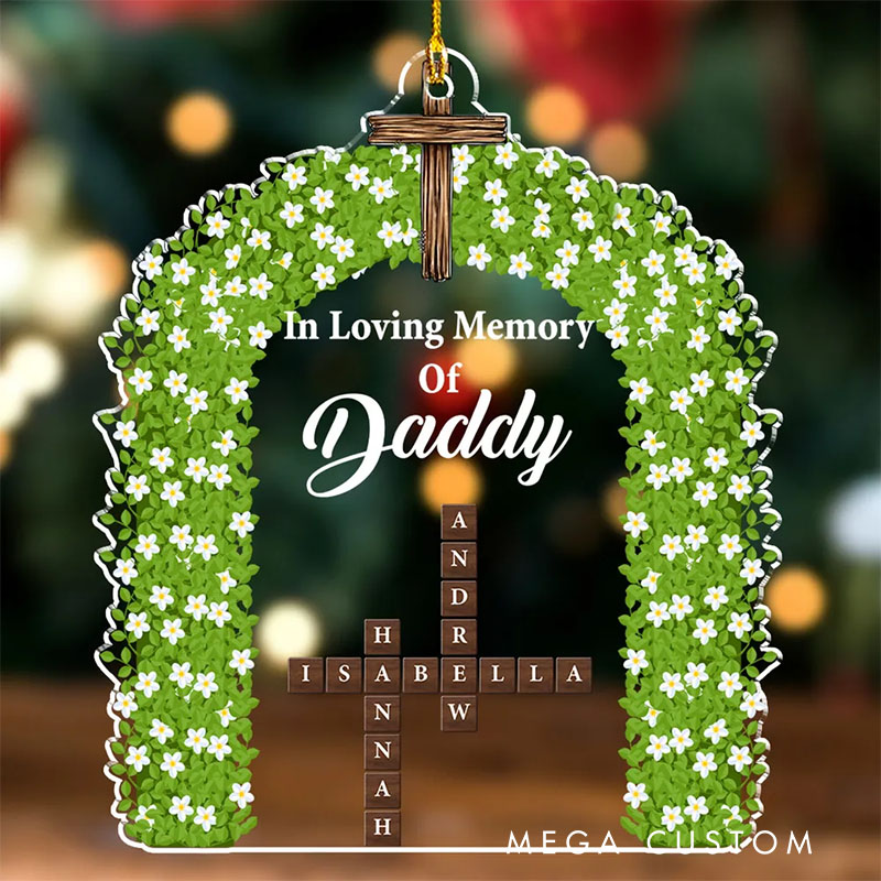 Personalized Acrylic Ornament In Loving Memory Forever Ornament Sympathy Gift for Loss of Loved Ones