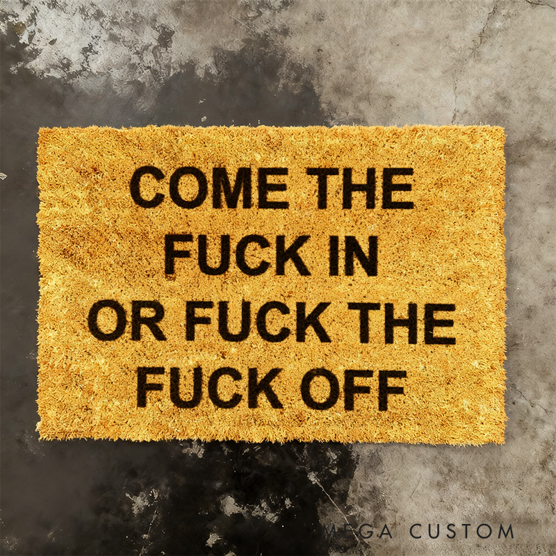 Personalized Funny Office or Home Doormat with Bold Custom Text Gift