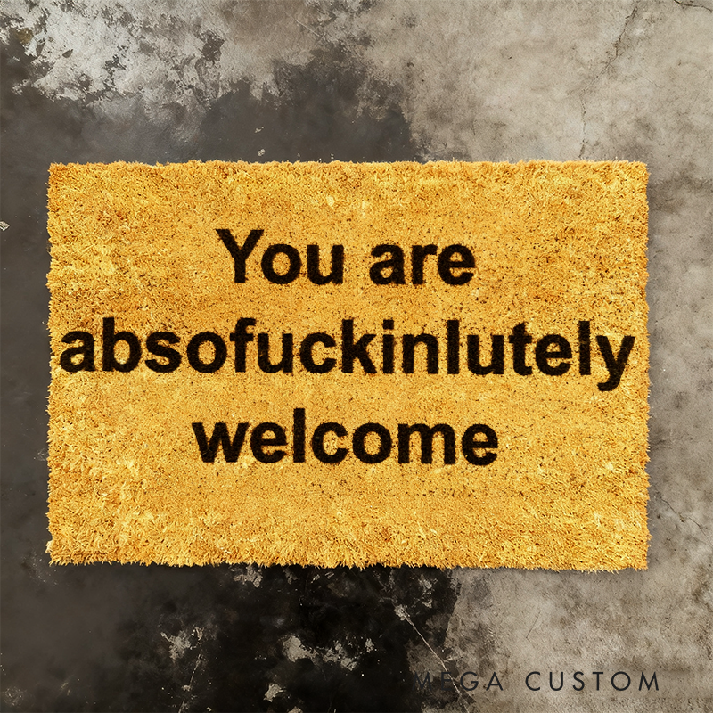 Personalized Funny Custom Text Doormat for Home or Office Gift
