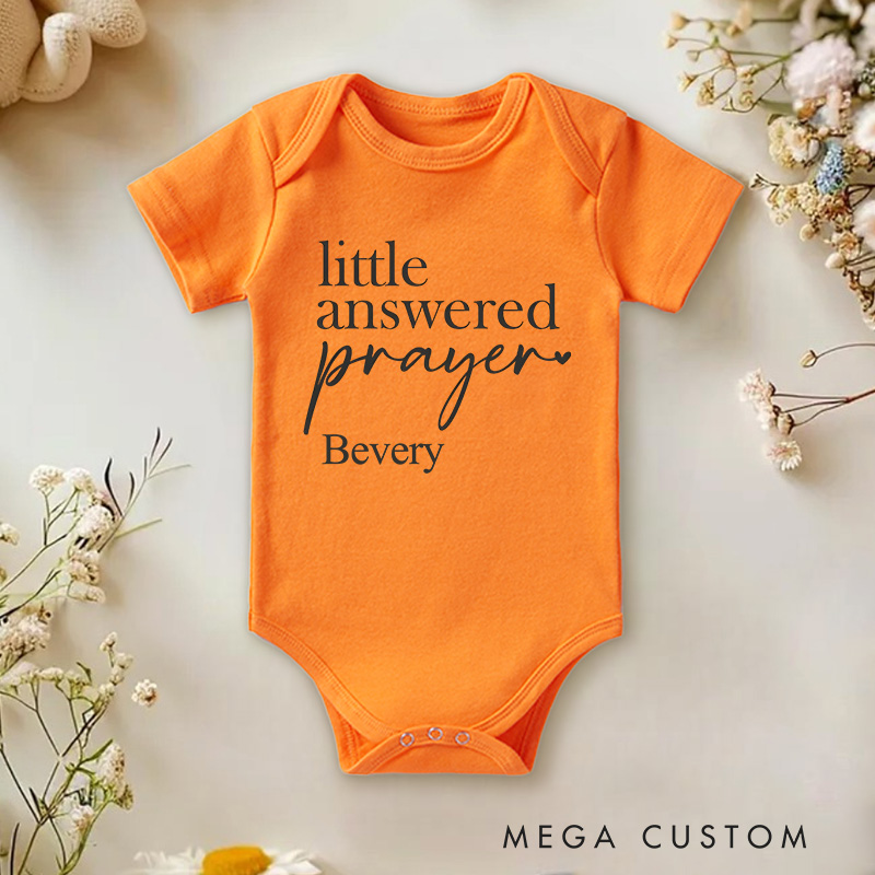 Personalized Little Answered Prayer Baby Onesie Baby Shower Gift