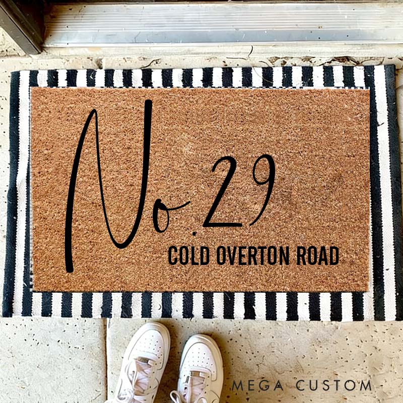 Personalized House Number Doormat House Warming Gift For The Home