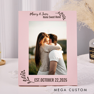 Personalized Wedding Photo Frame Custom Engraved Picture Frame Photo Frame Gift For Couples Home Sweet Home Gifts Anniversary Gift Home Decor