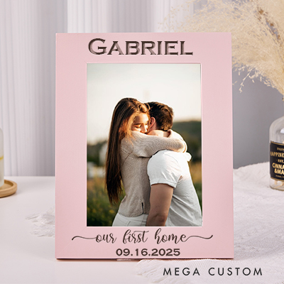 Personalized Engraved Photo Frame Custom Wedding Photo Frame Photo Frame Gift For Couples Our First Home Gifts Housewarming Gift