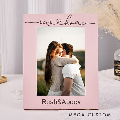 Personalized Photo Frame Wedding Photo Frame Custom New Home Photo Frame Gift for Couple Engraved Picture Frame Housewarming Gift