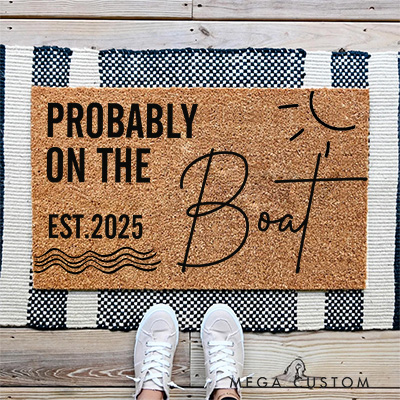 Personalized Nautical Welcome Doormat Home Doormat Custom Welcome Front Doormat Housewarming Gift for Boat Lovers Welcome Mat for Home Closing Gift