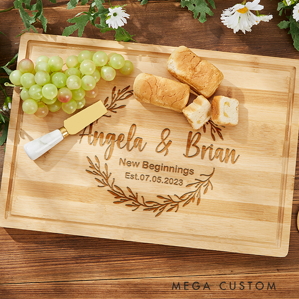 Personalized Charcuterie Board New Beginnings Cutting Board Wedding Housewarming Gift New Home Gift Farmhouse Cutting Board Moving Gift