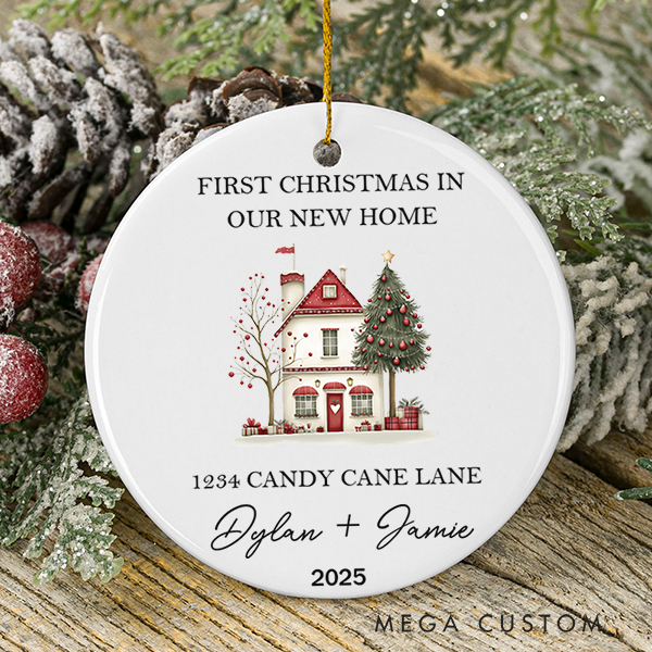 Personalized New Home Christmas Ornament First Home Ornament New Home Gift Christmas Gift 2025 Newlyweds Ornament Housewarming Gift