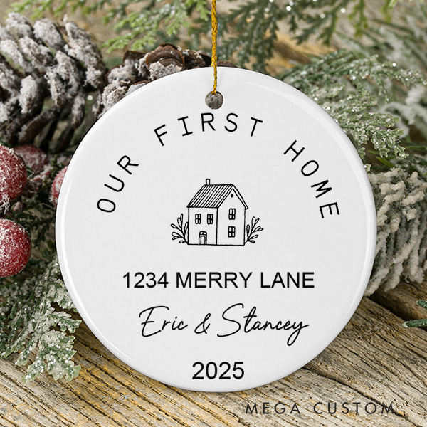 Personalized 2025 First Christmas Ornaments Our New Home Ornaments First Home Ornament for Couple New Home Gift Housewarming Gift Christmas Gift