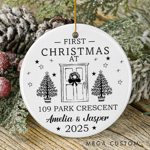 Personalized First Christmas Ornaments Our New Home Ornaments New Home Gift Christmas Gift 2025 House Address Ornament Housewarming Gift