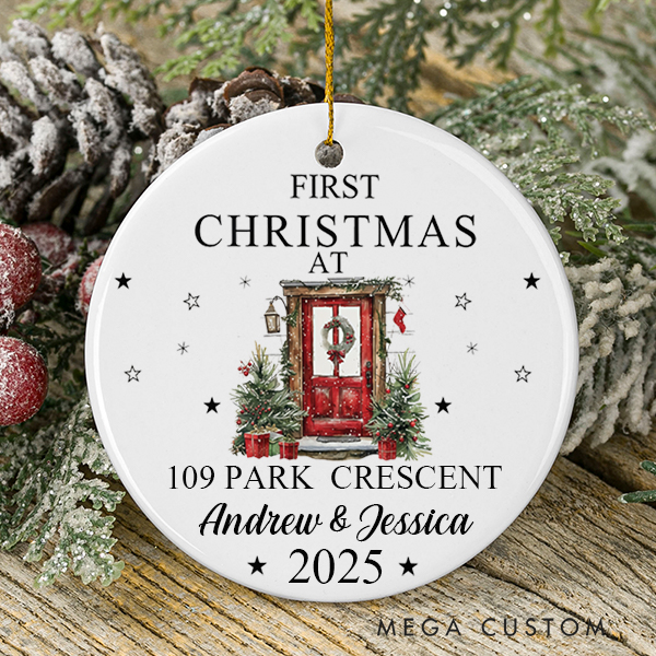 Personalized First Christmas In Our New Home Happy New Home Gift New Home Tree Decor Couples Gift New Home Keepsake Gift Housewarming Gift