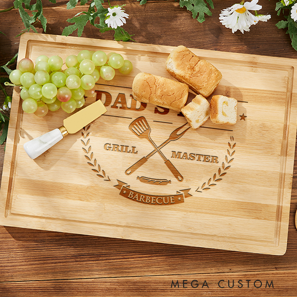 Personalized Cutting Board King of The Grill Cutting Board for Dad Celebrating Dad As The Grill Master Housewarming Gift Father's Day Gift