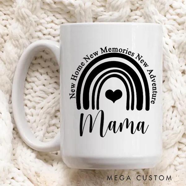 Personalized Coffee Mug for Mom New Home New Memories New Adventure Mug Custom 15oz Coffee Cup Housewarming Gift Mothers Day Gifts Christmas Gift