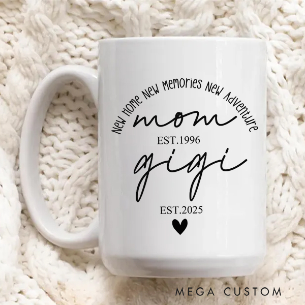 Personalized Grandma Mug New Grandma Mug New Home New Memories New Adventure Mug First Time Nana Gifts Christmas Gift Housewarming Gift New Home Gift