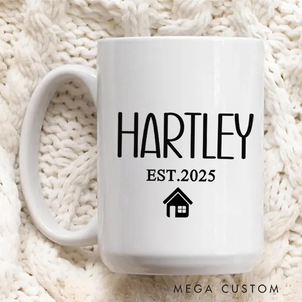 Personalized Mug Custom 11oz Coffee Mug 15oz Coffee Cup Wedding Gift Housewarming Gift New Home Gift for Couple Christmas Gift Moving Away Gift