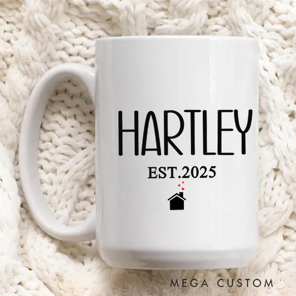 Personalized Mug  Wedding Gift Housewarming Gift Custom 11oz Coffee Mug 15oz Coffee Cup New Home Gift for Couple Christmas Gift Moving Away Gift