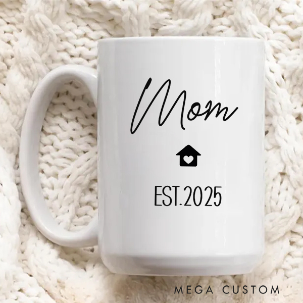 Personalized Mug for Mom Family Gift Custom 11oz Coffee Mug Housewarming Gift Coffee Cup Gift for Mom New Home Gift Mom Gift Christmas Gift for Mom