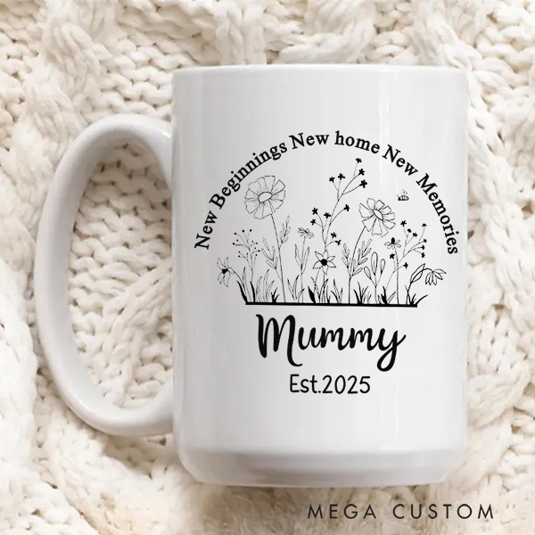 Personalized Mug for Mom Family Gift Custom 11oz Coffee Mug Housewarming Gift Coffee Cup Gift for Mom Christmas Gift New Home Gift Mom Gift