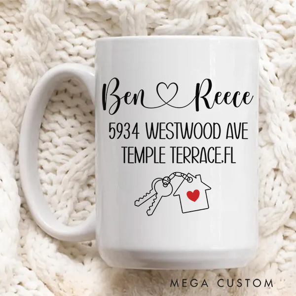 Personalized Housewarming Mug Custom 15oz Coffee Mug Housewarming Gift New Home Gift Moving Away Gift First Home for Couple New Homeowner Gift