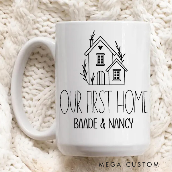 Personalized Mug Custom 15oz Coffee Mug Housewarming Gift New Homeowner Gift Wedding Gift New Home Gift Moving Away Gift First Home for Couple